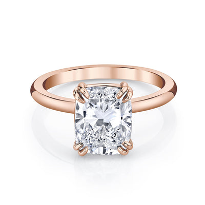 Emerson Fine Jewelry 2ct Everly Cushion Classic Engagement Rings 18K Rose Gold / 2ct Cushion Lab Grown Diamond - F in Color - VVS in Clarity - Excellent