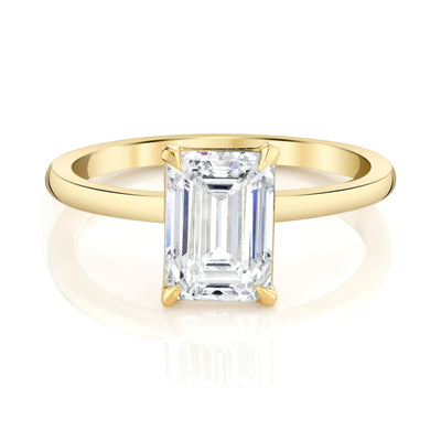 Emerson Fine Jewelry **2ct Everly Emerald Cut Classic Engagement Rings 18K Yellow Gold / 2ct Emerald Cut Lab Grown Diamond - F in Color - VVS in Clarity - Excellent