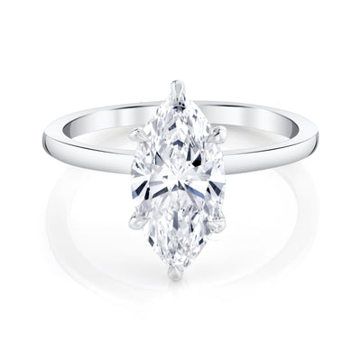Emerson Fine Jewelry **2ct Everly Marquise Classic Engagement Rings 18K White Gold / 2ct Marquise Cut Lab Grown Diamond - F in Color - VVS in Clarity - Excellent