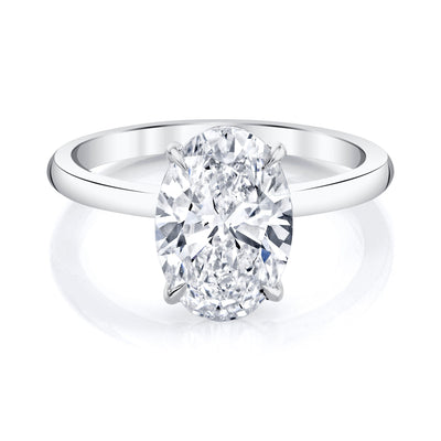 Emerson Fine Jewelry 2ct Everly Oval Classic Engagement Rings 18K White Gold / 2ct Oval Lab Grown Diamond - F in Color - VVS in Clarity - Excellent