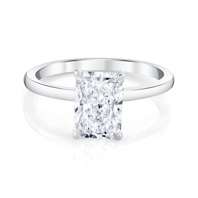 Emerson Fine Jewelry **2ct Everly Radiant Classic Engagement Rings 18K White Gold / 2ct Radiant Cut Lab Grown Diamond - F in Color - VVS in Clarity - Excellent