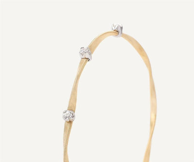 Marco Bicego 18K Yellow Gold Marco Bicego Twisted Coil Bracelet with Diamonds Bracelets - Women's