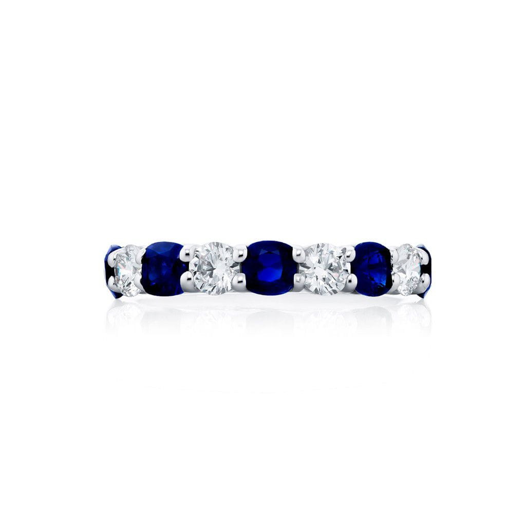 JB Star Platinum JB Star Diamond and Sapphire Half Eternity Band Rings - Women's