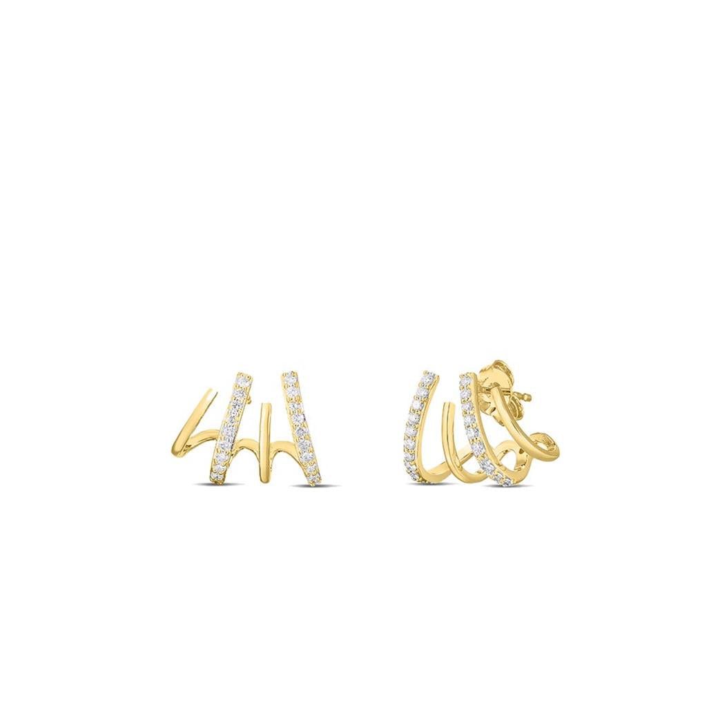 Roberto Coin 18K Yellow Gold Roberto Coin Diamond Climber Earrings Earrings