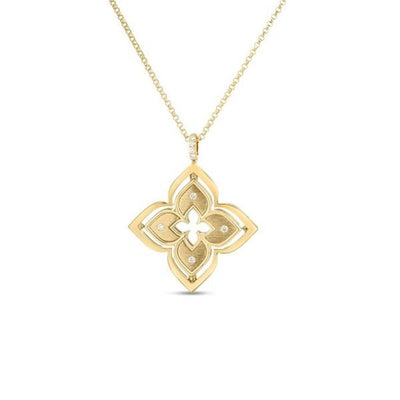 Roberto Coin 18K Yellow Gold Roberto Coin Venetian Princess Pirouette Diamond & Mother of Pearl Necklace Pendants