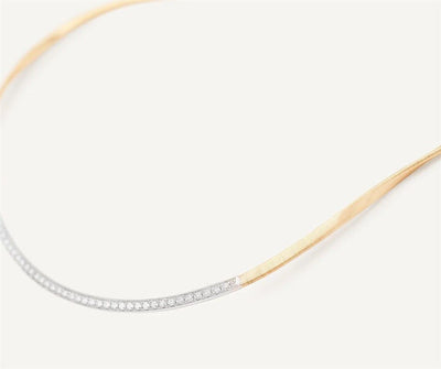 Marco Bicego 18K Yellow Gold Marco Bicego Coil Necklace With Diamond Bar Necklaces