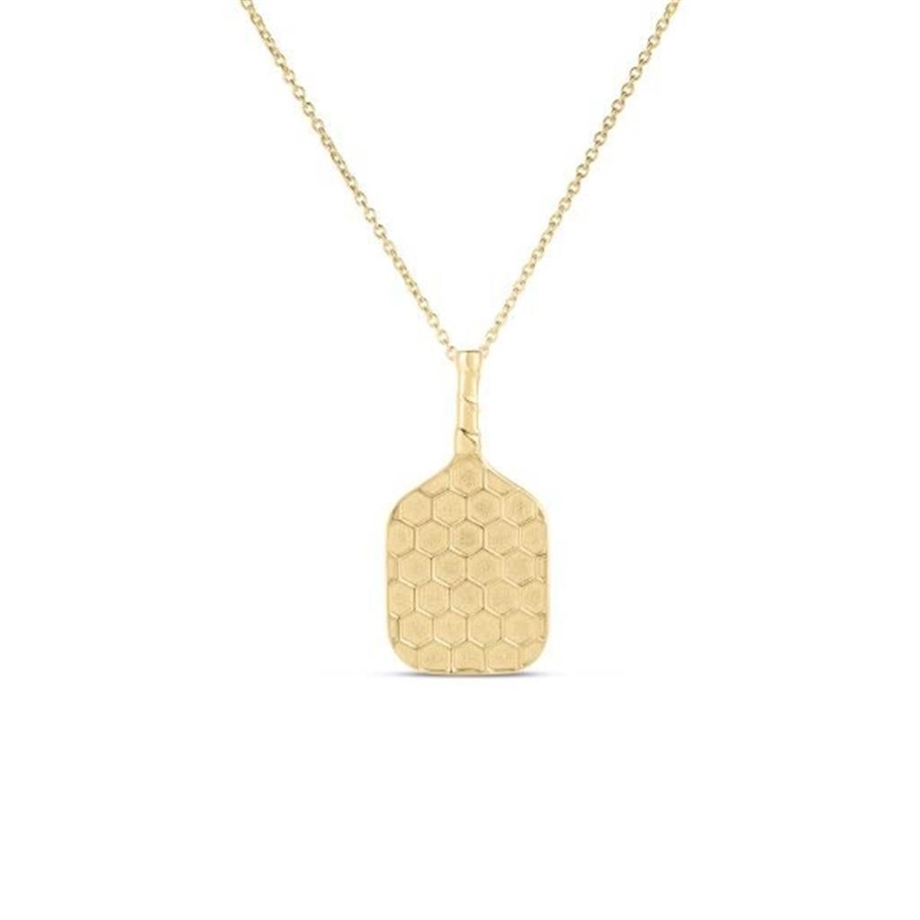 Roberto Coin 18K Yellow Gold Roberto Coin Pickleball Racket Pendant Pendants