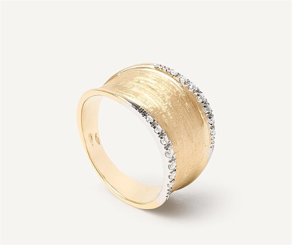 Marco Bicego 18K Yellow Gold Marco Bicego Medium Band with Diamonds Rings - Women's
