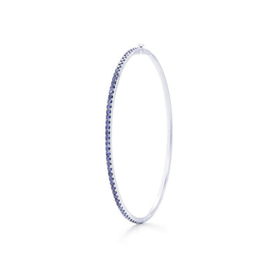 Kwiat 18K White Gold Kwiat Stackable Slim Bangle with Sapphires Bracelets - Women's