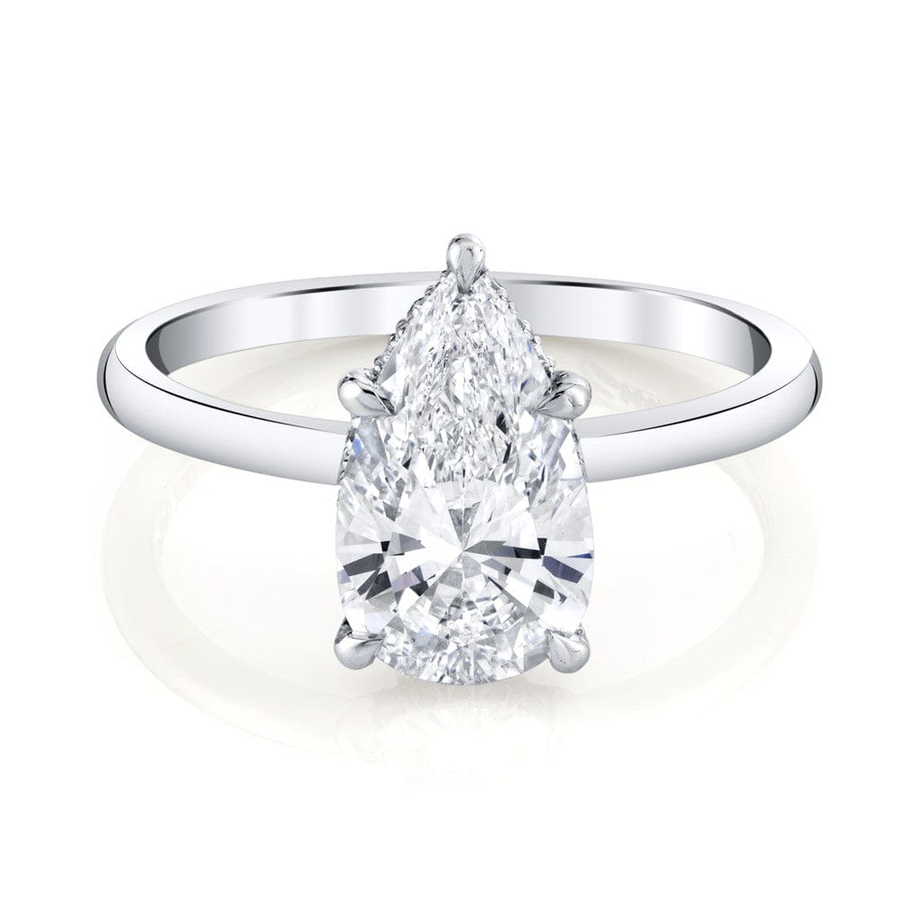 Emerson Fine Jewelry Platinum Everly Pear Hidden Halo Diamond Engagement Ring Engagement Rings