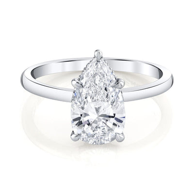 Emerson Fine Jewelry Platinum Everly Pear Hidden Halo Diamond Engagement Ring Engagement Rings