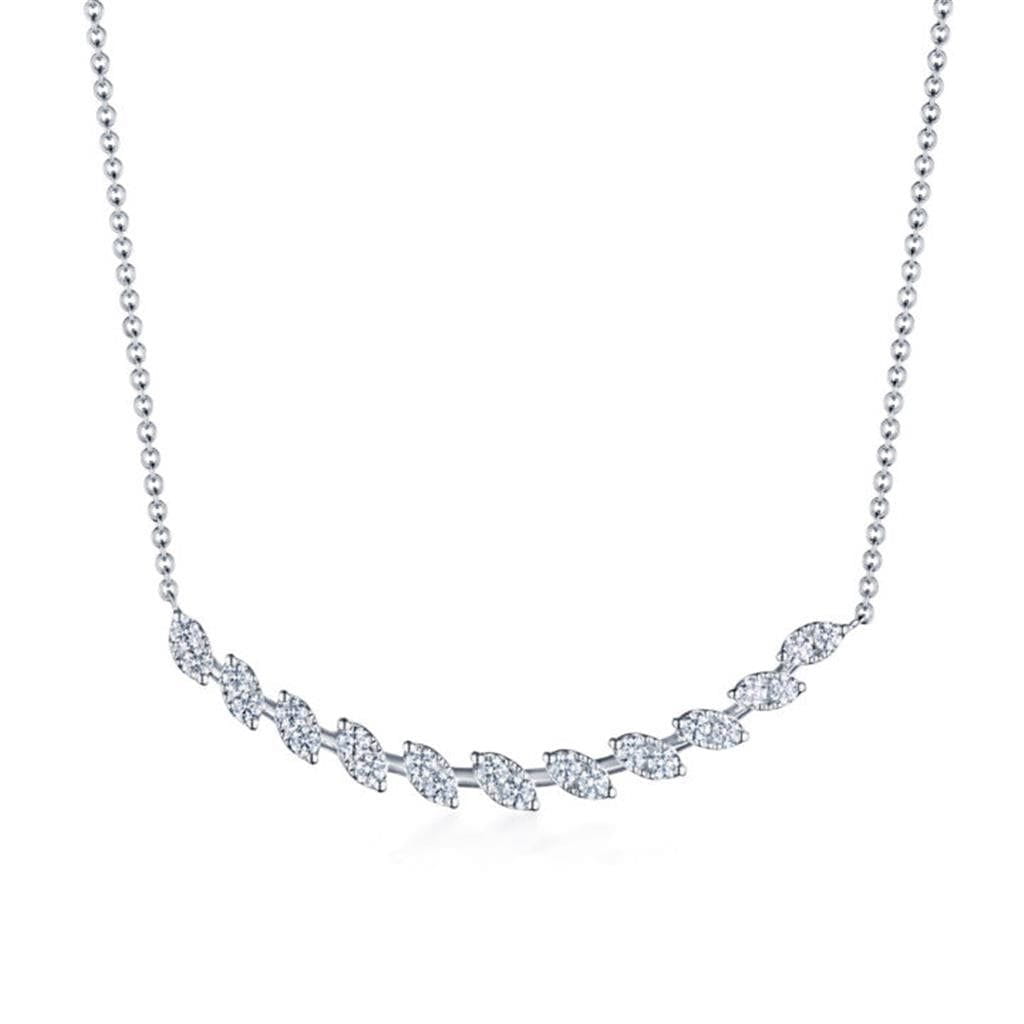 Kwiat 18K White Gold Kwiat Marquise Diamond Demi-Line Necklace Necklaces