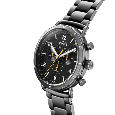 Shinola Canfield Sport Chronograph Watch 45mm - Gunmetal Watches