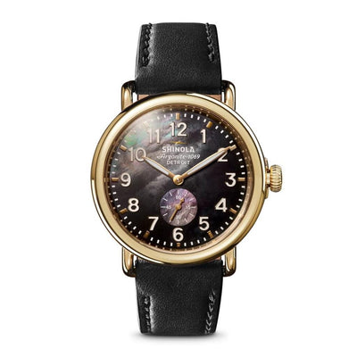 Shinola The Runwell 41mm - Black Mother of Pearl Watches
