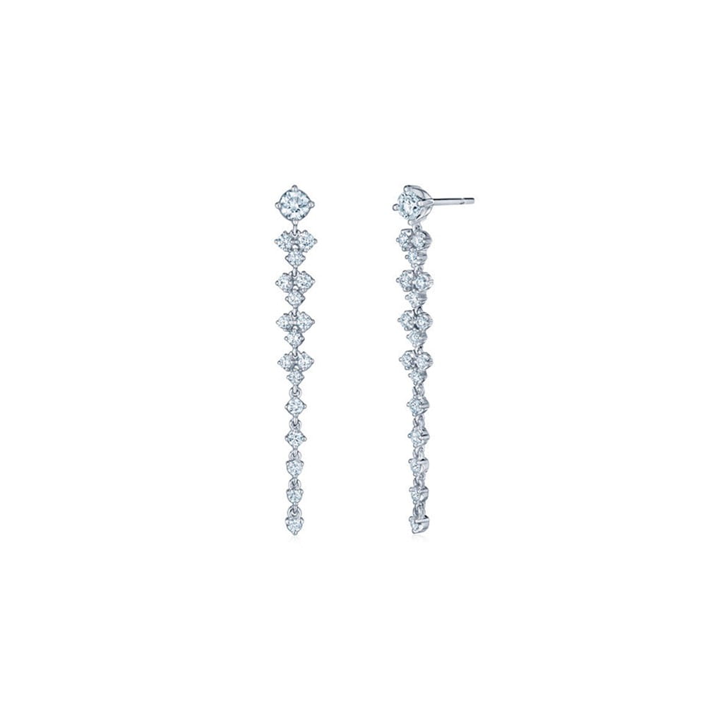 Kwiat 18K White Gold Kwiat Starry Night Graduated Diamond Drop Earrings - 1.20ctw Earrings