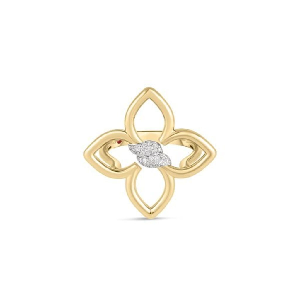 Roberto Coin 18K Yellow Gold Roberto Coin Cialoma Small Flower Ring Earrings
