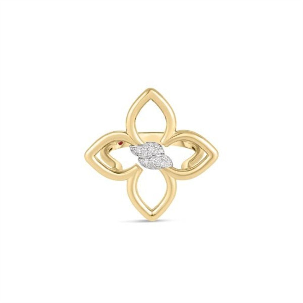 18K Yellow Gold Roberto Coin Cialoma Small Flower Ring