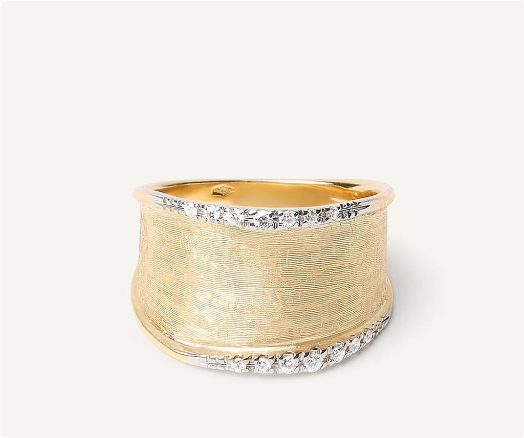 Marco Bicego 18K Yellow Gold Marco Bicego Medium Band with Diamonds Rings - Women's