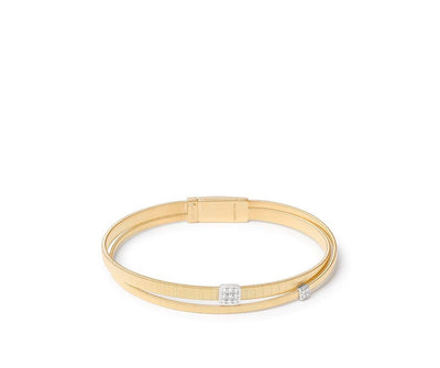 Marco Bicego 18K Yellow Gold Marco Bicego 2-Strand Coil Bracelet with Diamonds Bracelets - Women's
