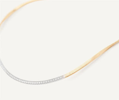 Marco Bicego 18K Yellow Gold Marco Bicego Coil Necklace With Diamond Bar Necklaces