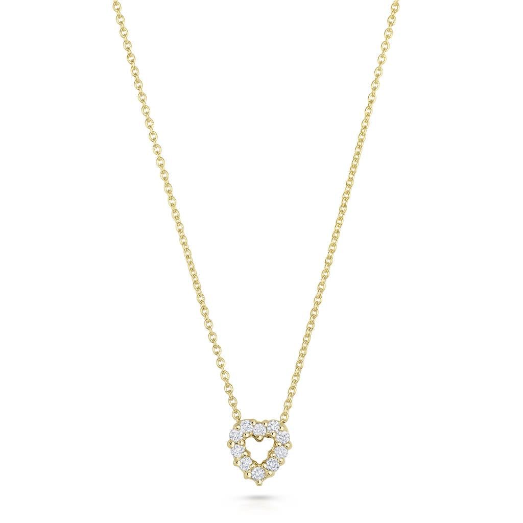 Roberto Coin 18K Yellow Gold Roberto Coin Diamond Baby Heart Necklace Pendants