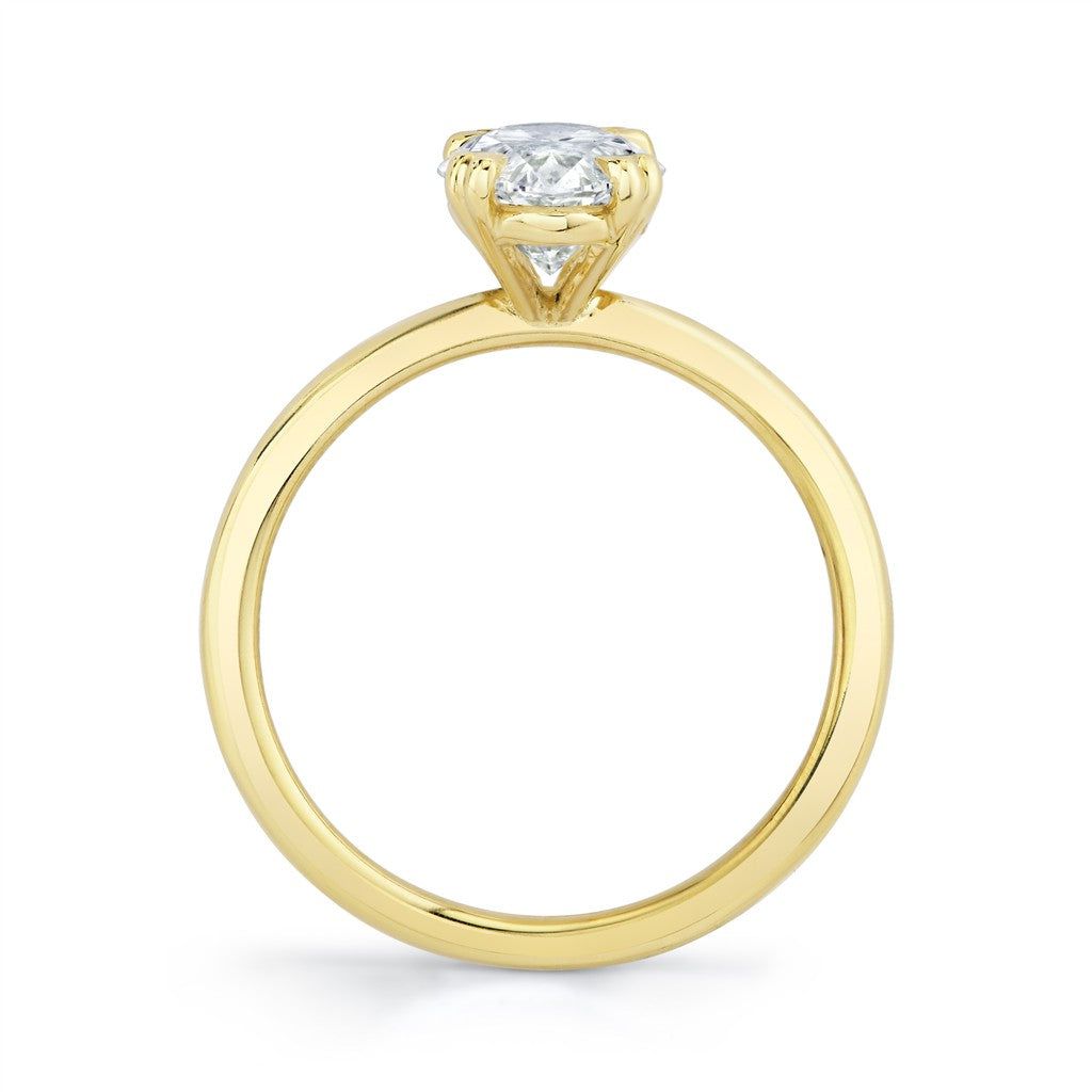 Emerson Fine Jewelry 18K Yellow Gold Moval Classic Diamond Engagement Ring Engagement Rings