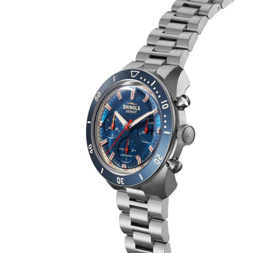 Shinola The Mooncraft Monster Chrono 43mm - Blue Watches