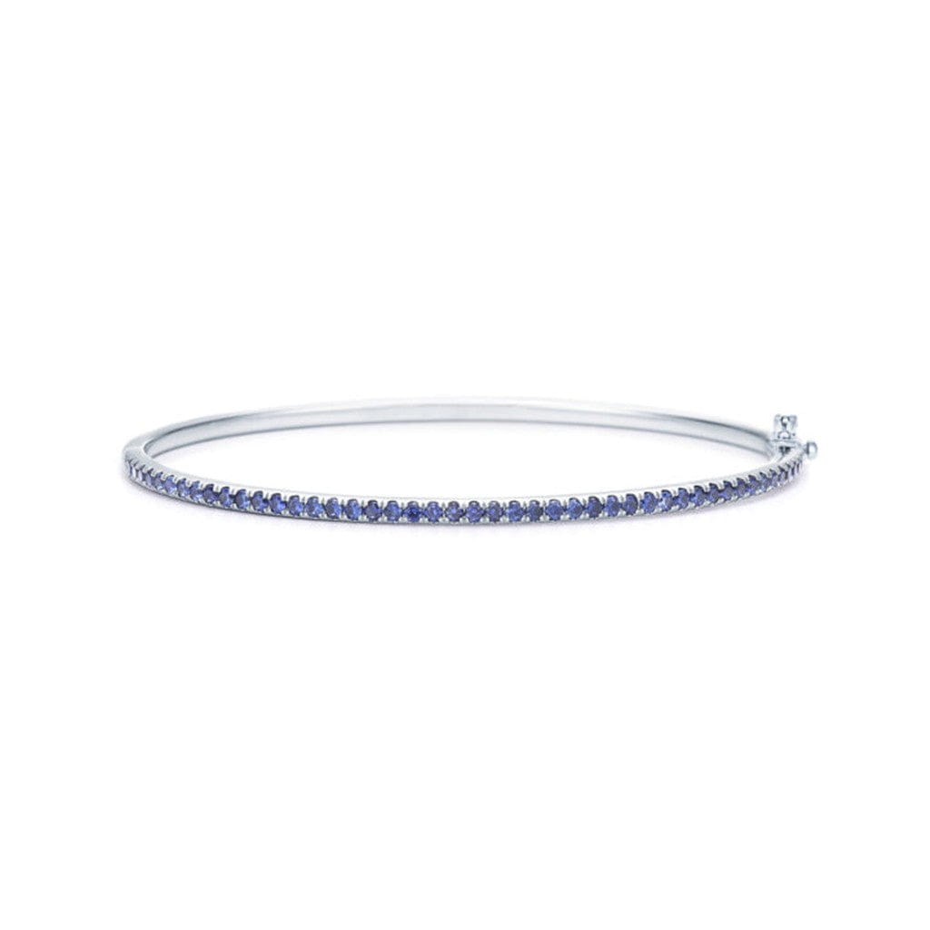 Kwiat 18K White Gold Kwiat Stackable Slim Bangle with Sapphires Bracelets - Women's