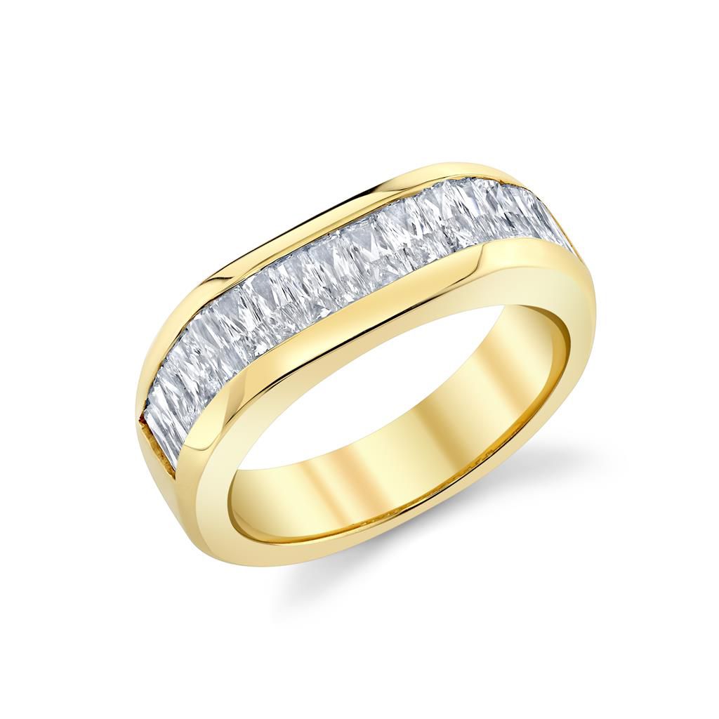 JB Star 18K Yellow Gold JB Star Men's Band with Diamonds Rings - Men's