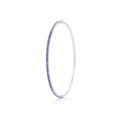 Kwiat 18K White Gold Kwiat Stackable Slim Bangle with Sapphires Bracelets - Women's