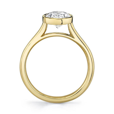 Emerson Fine Jewelry 18K Yellow Gold Rea Oval Classic Bezel Set Diamond Engagement Ring Engagement Rings