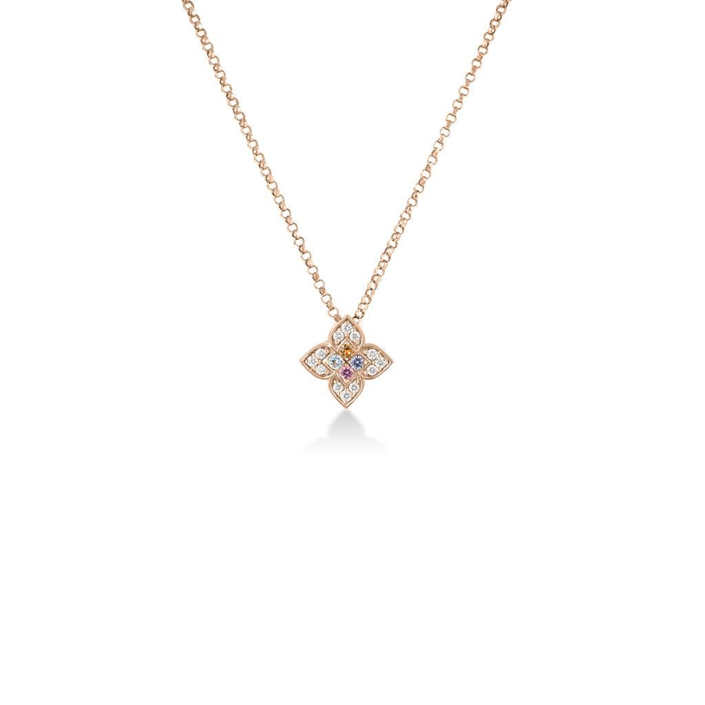 Roberto Coin 18K Rose Gold Roberto Coin Venetian Princess Carnival Small Flower Necklace Pendants