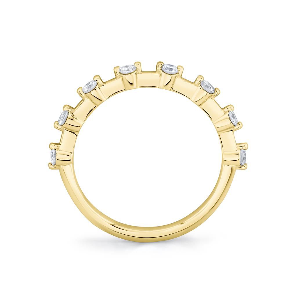 18K Yellow Gold Nova Station Half Eternity Band