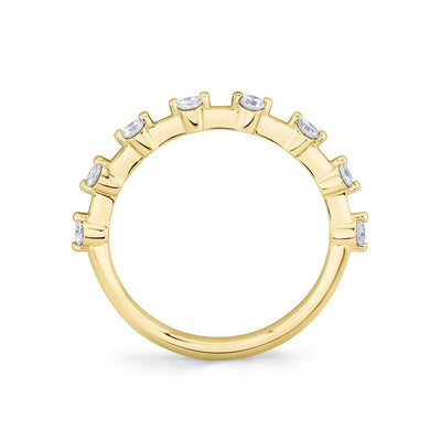 18K Yellow Gold Nova Station Half Eternity Band