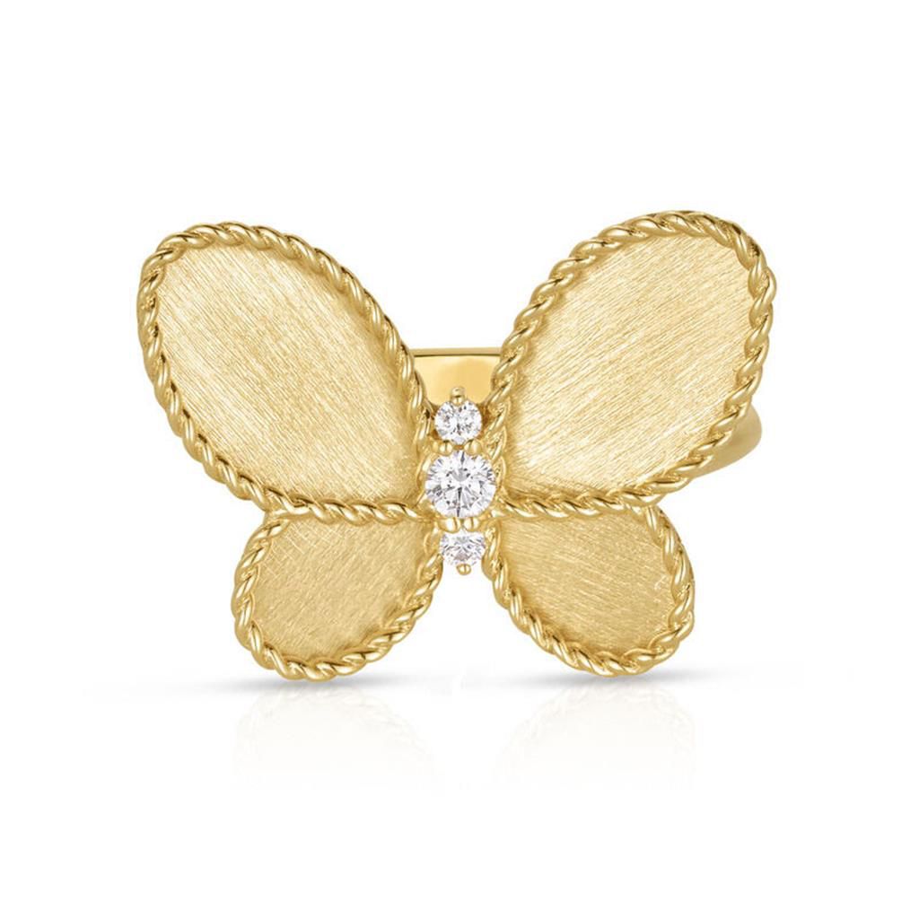 Roberto Coin 18K Yellow Gold Roberto Coin Jasmine Butterfly Ring Rings - Women's