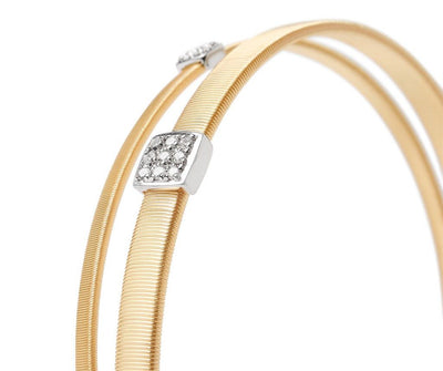 Marco Bicego 18K Yellow Gold Marco Bicego 2-Strand Coil Bracelet with Diamonds Bracelets - Women's