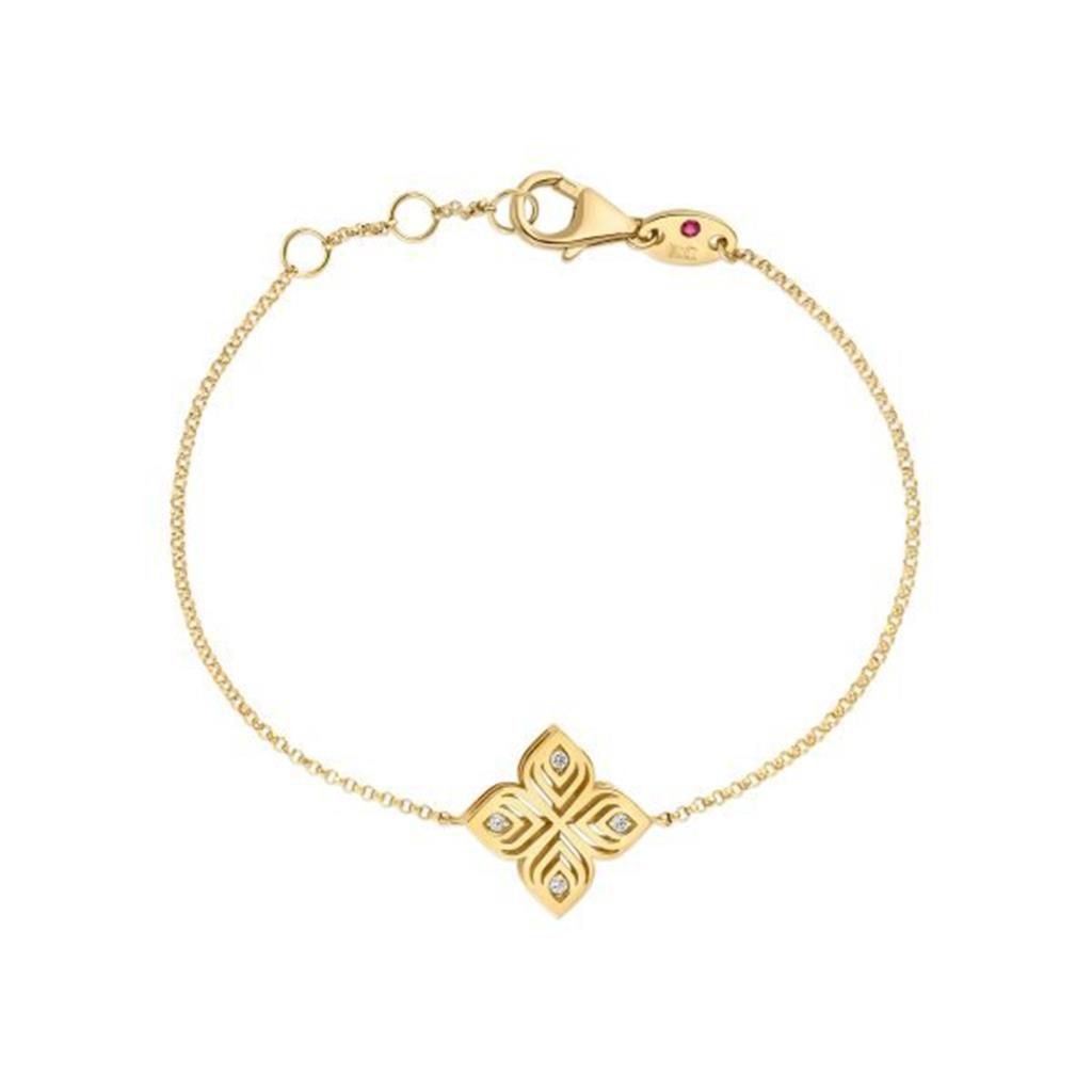 Roberto Coin 18K Yellow Gold Roberto Coin Arabesque Medium Diamond Flower Bracelet Bracelets - Women's