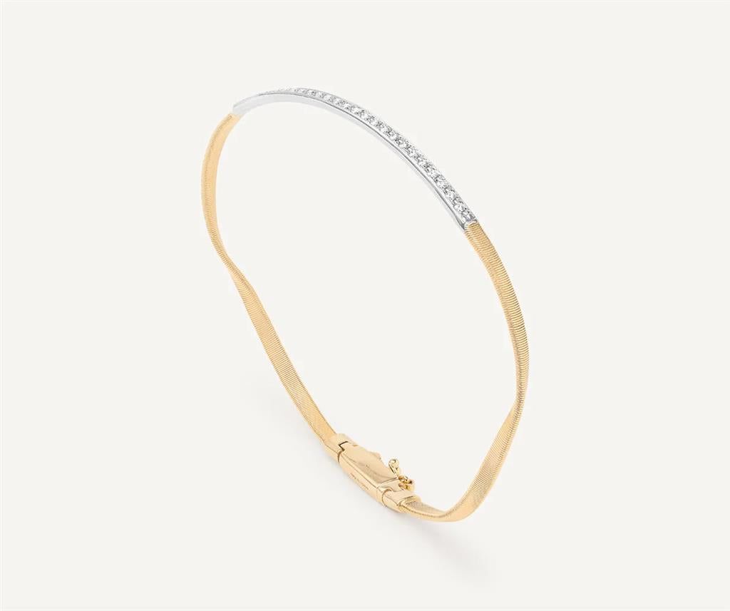 Marco Bicego 18K Yellow Gold Marco Bicego Bangle with Diamond Bar Earrings