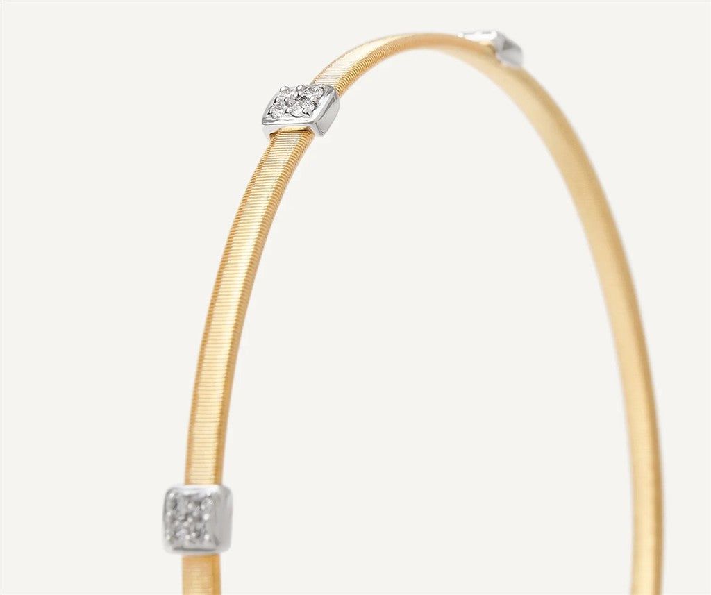 Marco Bicego 18K Yellow Gold Marco Bicego Small Stackable Bracelet with Diamonds Bracelets - Women's
