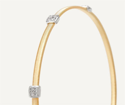 Marco Bicego 18K Yellow Gold Marco Bicego Small Stackable Bracelet with Diamonds Bracelets - Women's