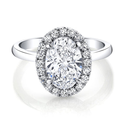 Emerson Fine Jewelry Platinum Ella Oval Halo Diamond Engagement Ring Engagement Rings