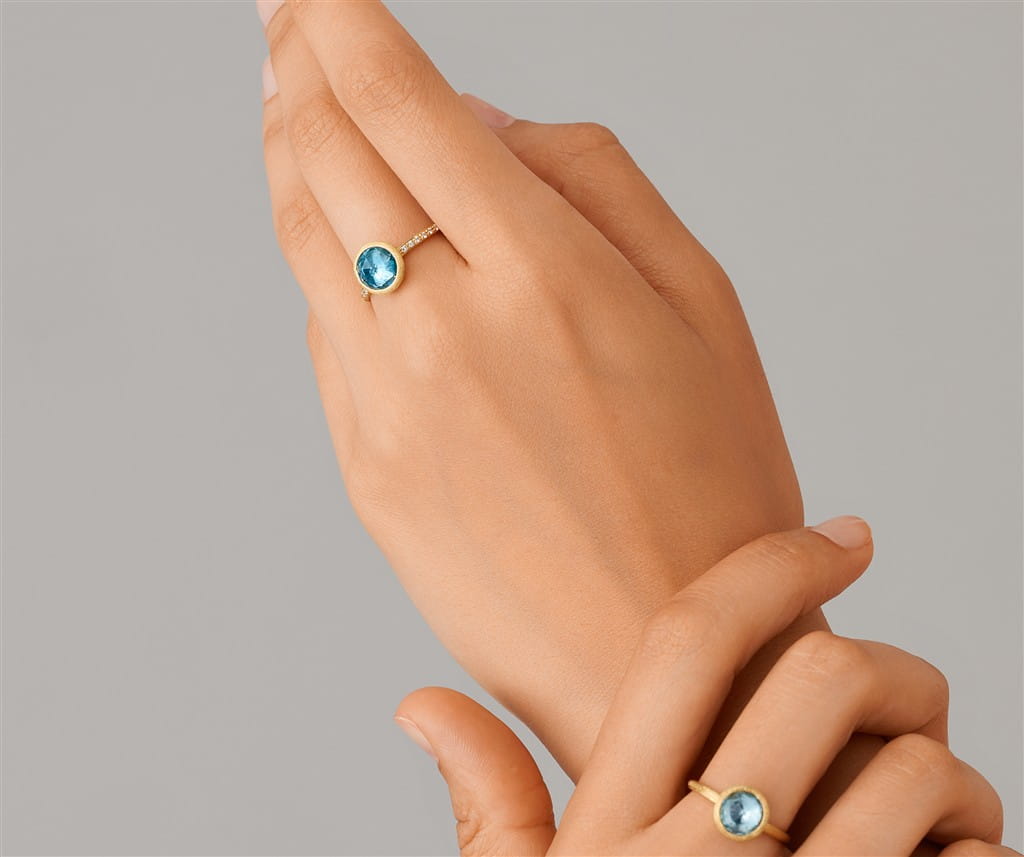 Marco Bicego 18K Yellow Gold Marco Bicego Small Sky Blue Topaz Ring Rings - Women's