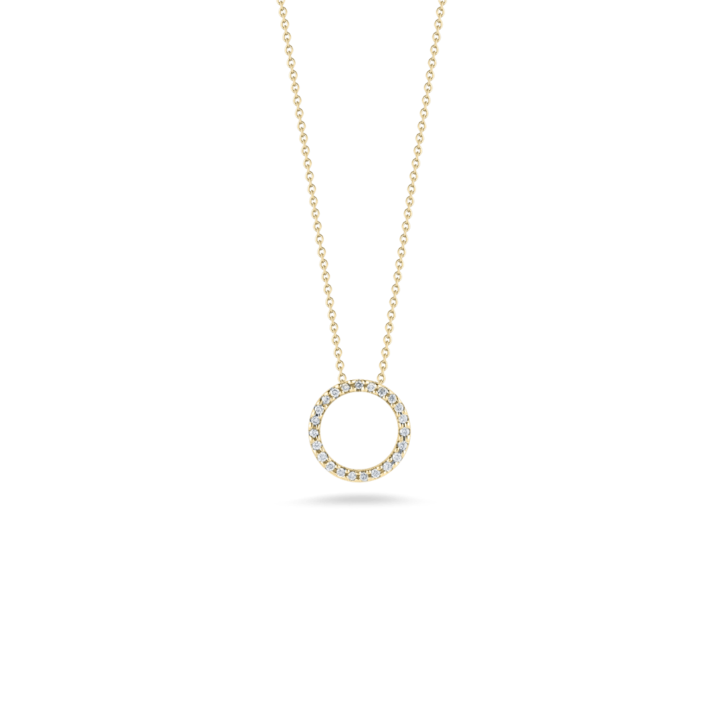 Roberto Coin 18K Yellow Gold Roberto Coin Diamond Circle Pendant XS Pendants