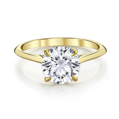 Emerson Fine Jewelry 18K Yellow Gold Mia Round with Knife Edge Shank Engagement Rings