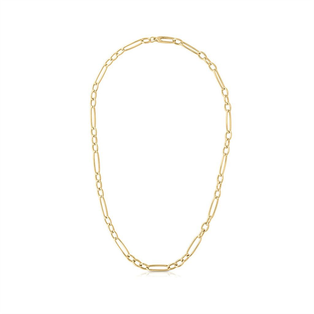Roberto Coin 18K Yellow Gold Roberto Coin Alternating Oval Link Necklace Necklaces