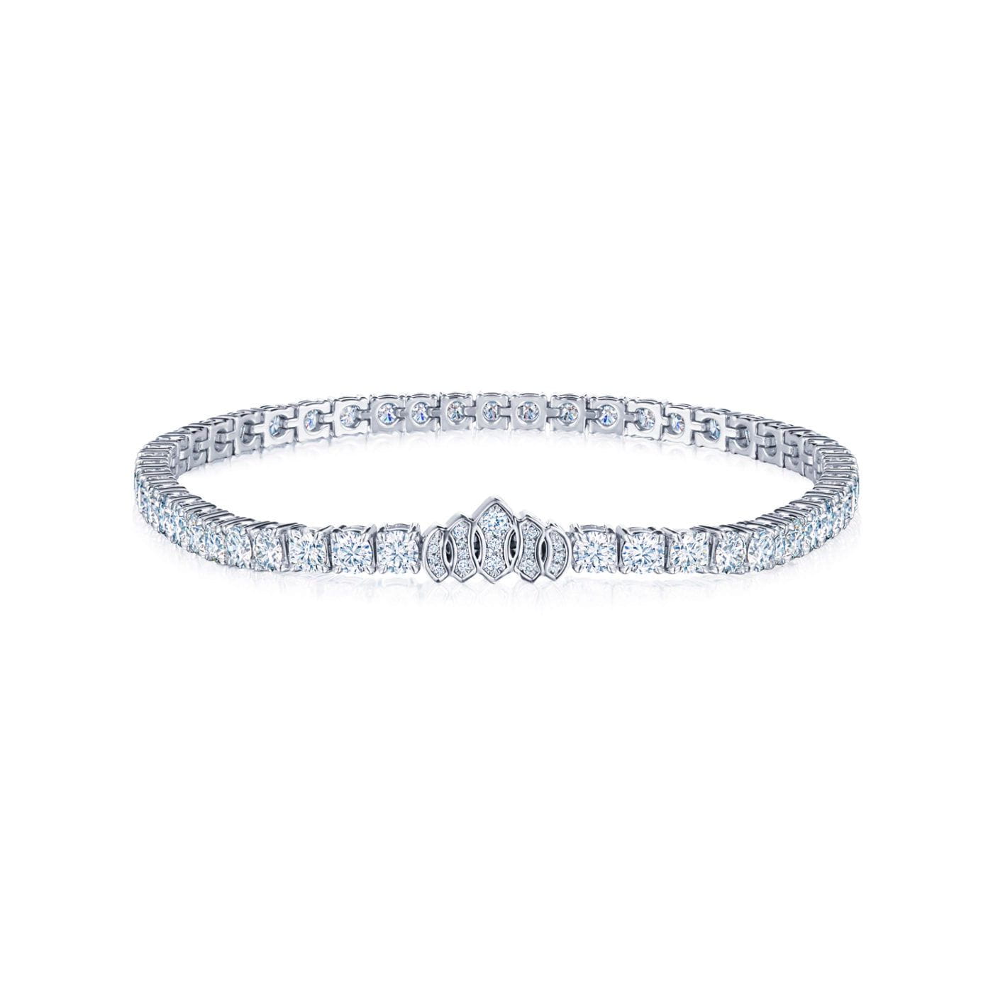 Kwiat Platinum Kwiat Signature Tiara Diamond Line Bracelet – 5.01ctw Womens Bracelets