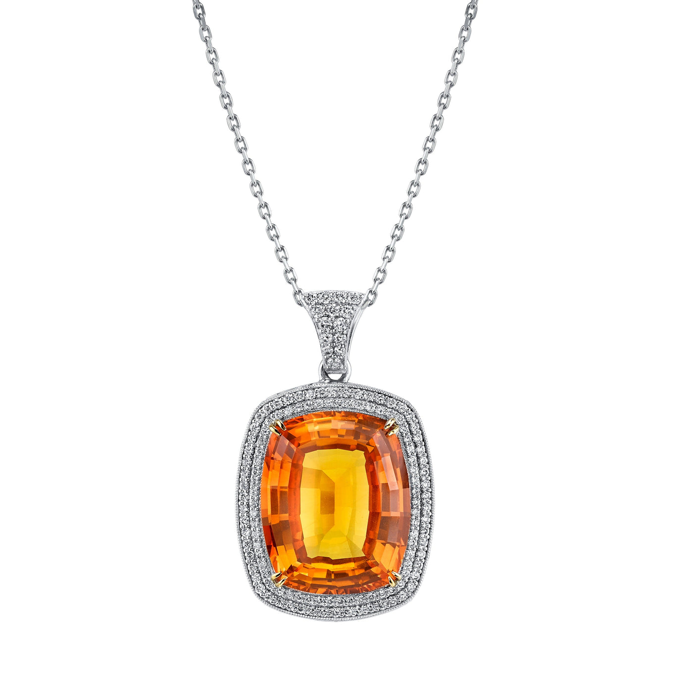 Emerson Fine Jewelry Platinum Precious Topaz & Diamond Pendant Pendants